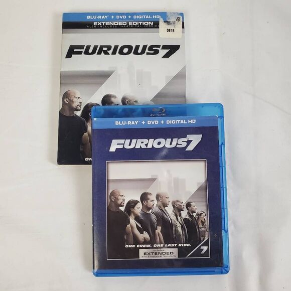 Furious 7 Blu-ray + DVD + Digital HD Extended Edition Action Movie - Picture 1 of 3